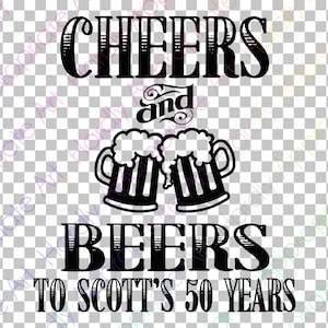 Proost en bieren op Scott's 50 Jaar Instant Download Rob Tshirts Decals SVG DXF eps png pdf jpg Clipart Circuit Silhouette Cut File