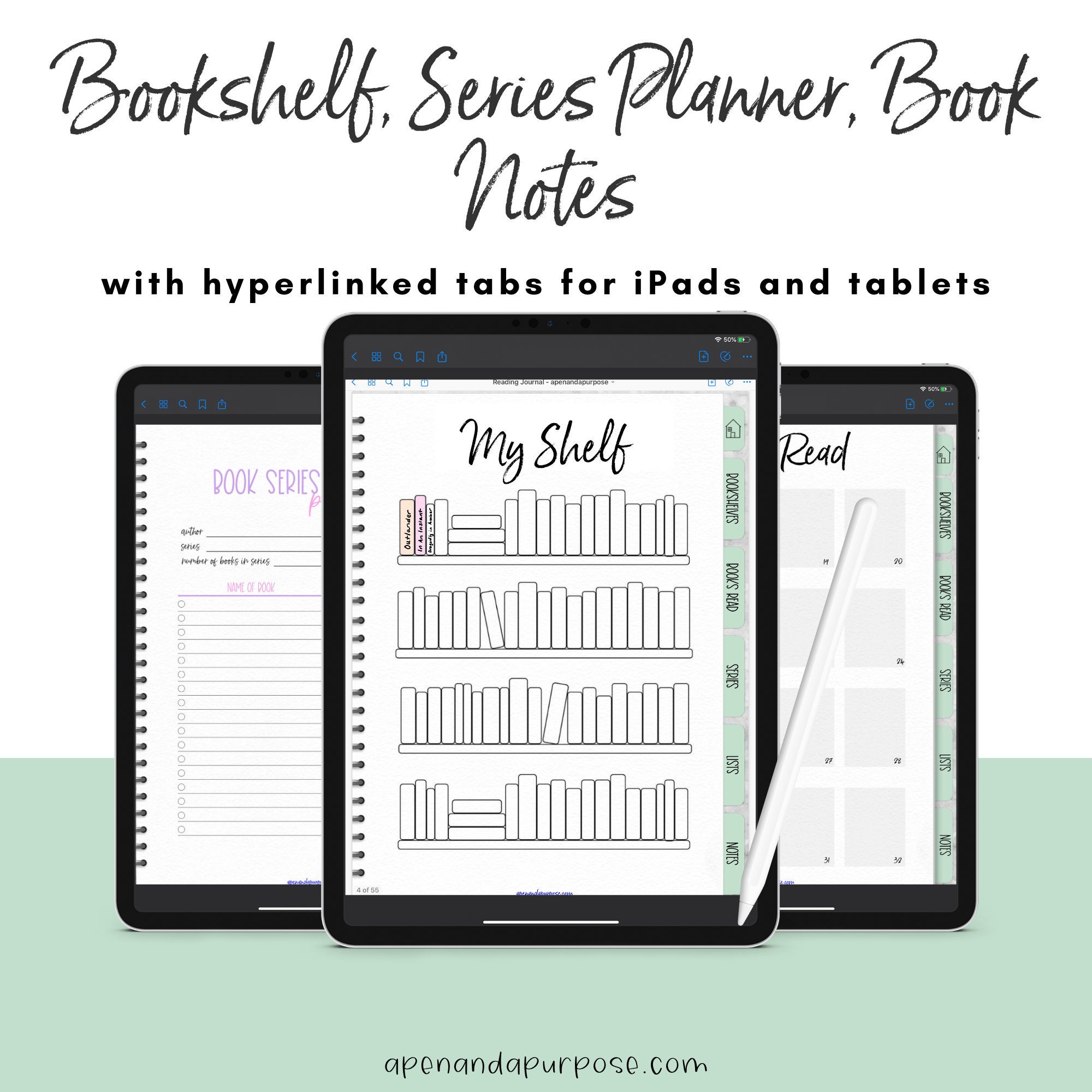 Digital Reading Journal, Digital Book Journal Goodnotes Digital Reading Journal, Digital Book Journal Goodnotes