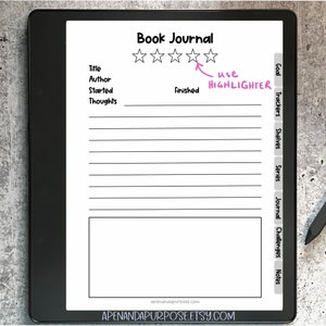 Kindle Scribe Reading Journal Digital Planner Book Journal for Kindle Scribe image 9