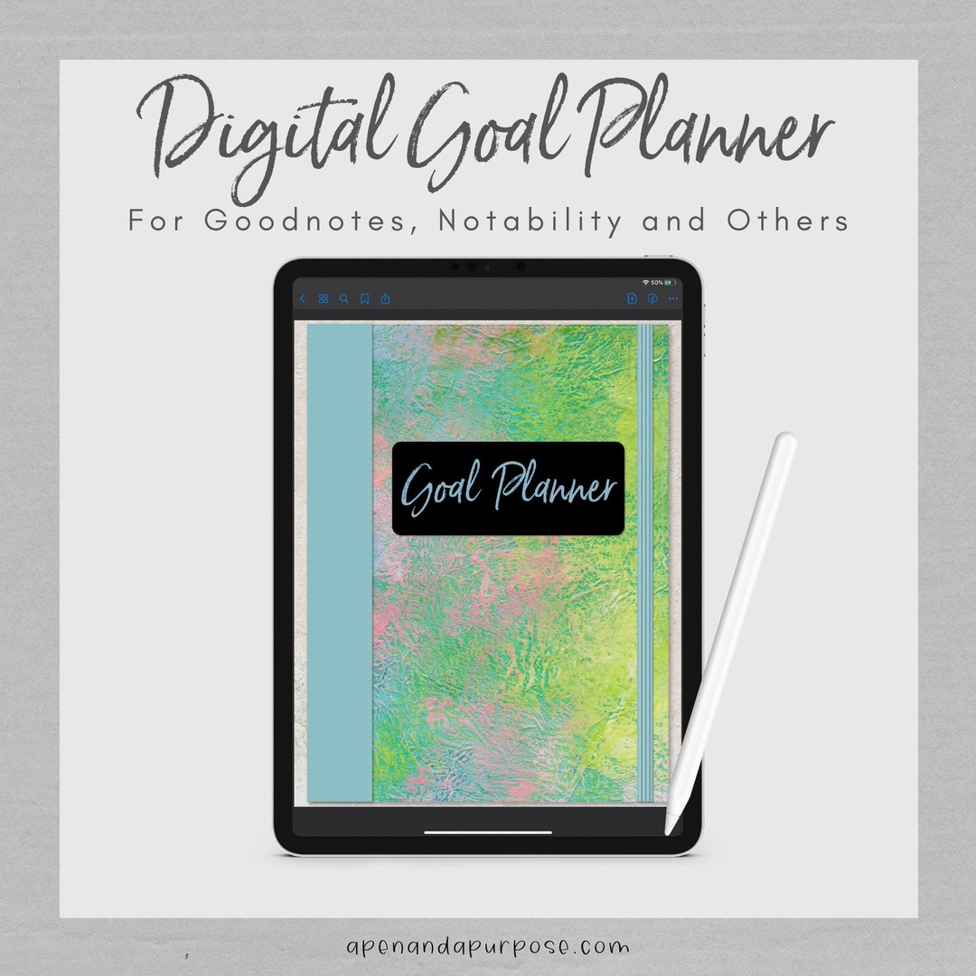 Goal Planner Digital Planner Goal Setting Goodnotes Planner Etsy