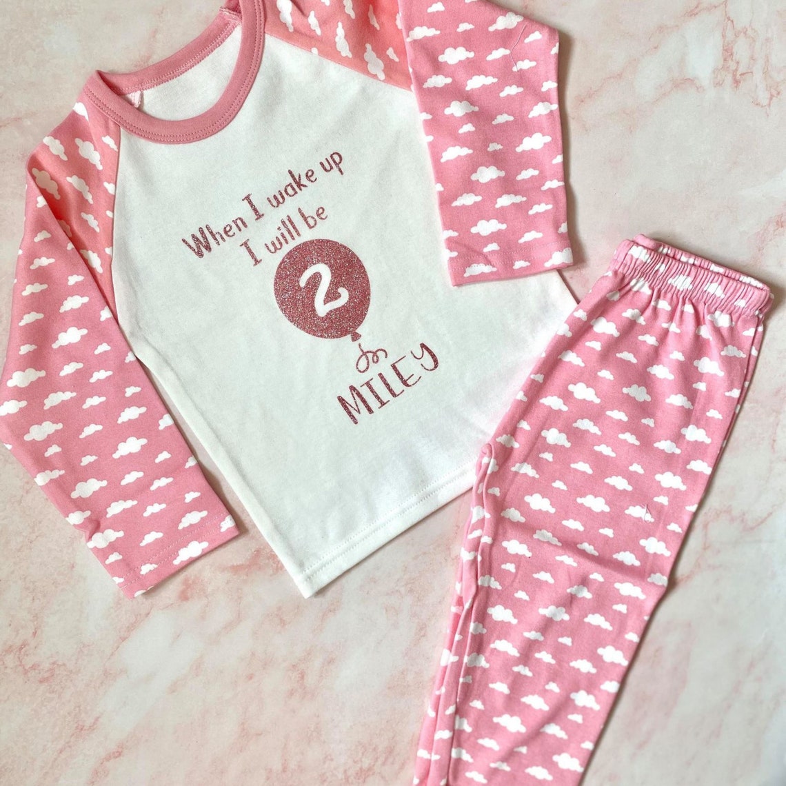 Birthday Personalised Pyjamas Baby Toddler Kids Set Clothes Etsy