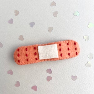 Orange menhera kei yume yami Kawaii bandaid hair clip