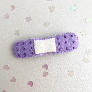 Purple menhera kei yami yume Kawaii bandaid hair clip