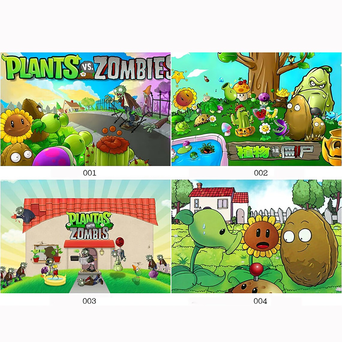 300/500/1000 Pcs Plants V.S. Zombies Puzzles Adult Puzzle Etsy