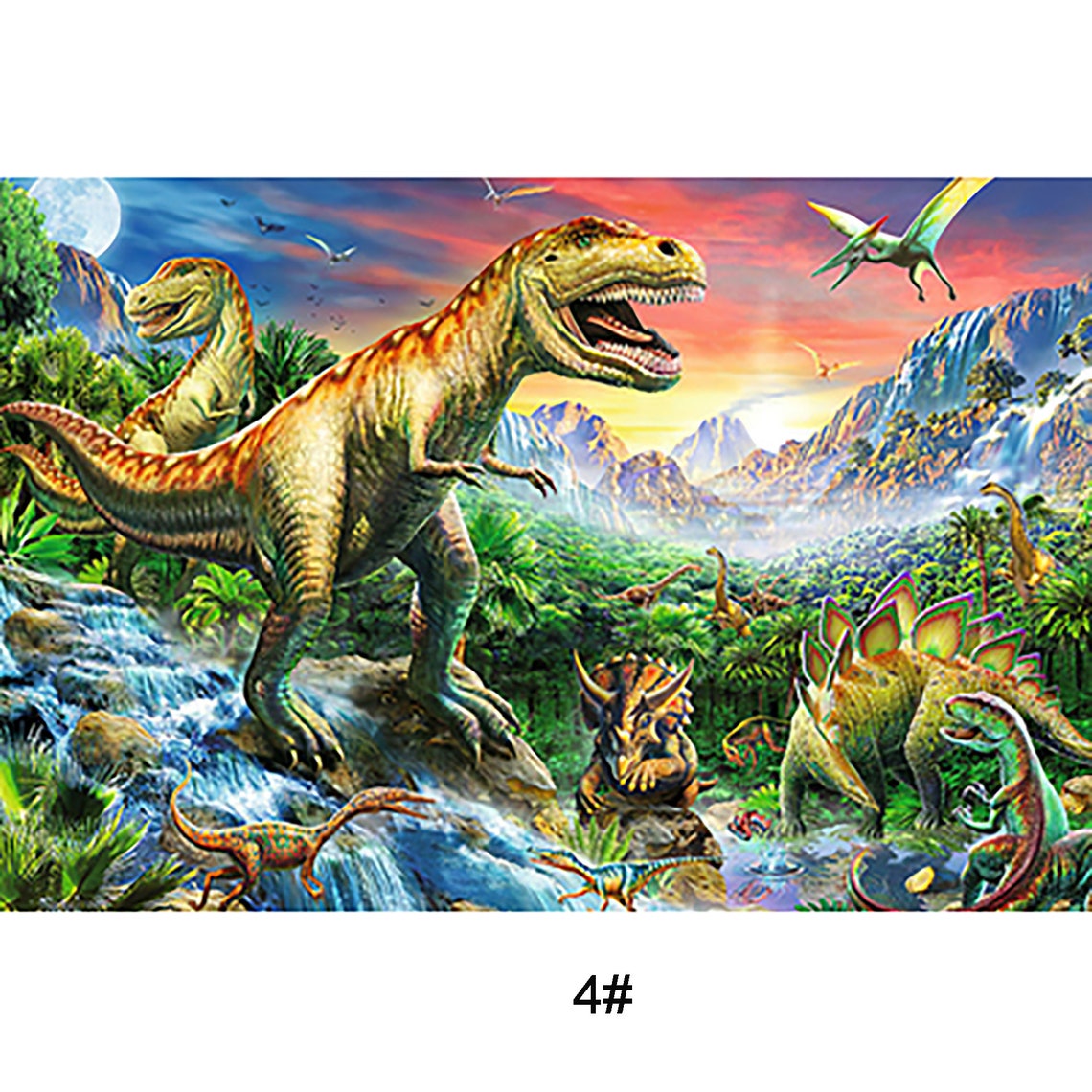 300/ 500/ 1000 Piece Dinosaur World Wooden Puzzles Dinosaur Etsy
