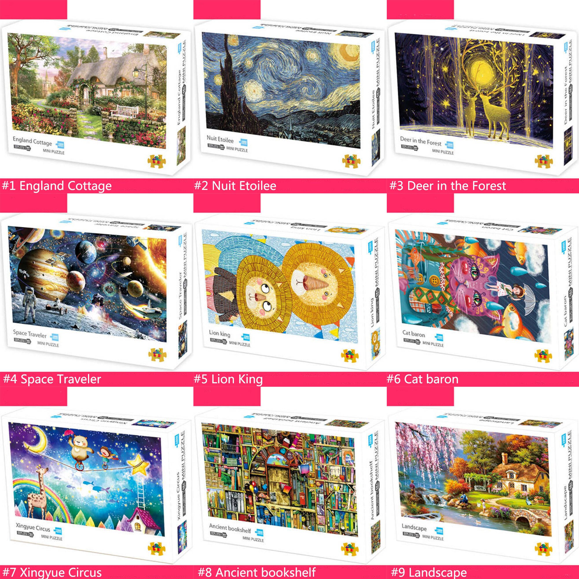 1000 Pcs Mini Puzzles Adult Puzzle Jigsaw Puzzle Etsy