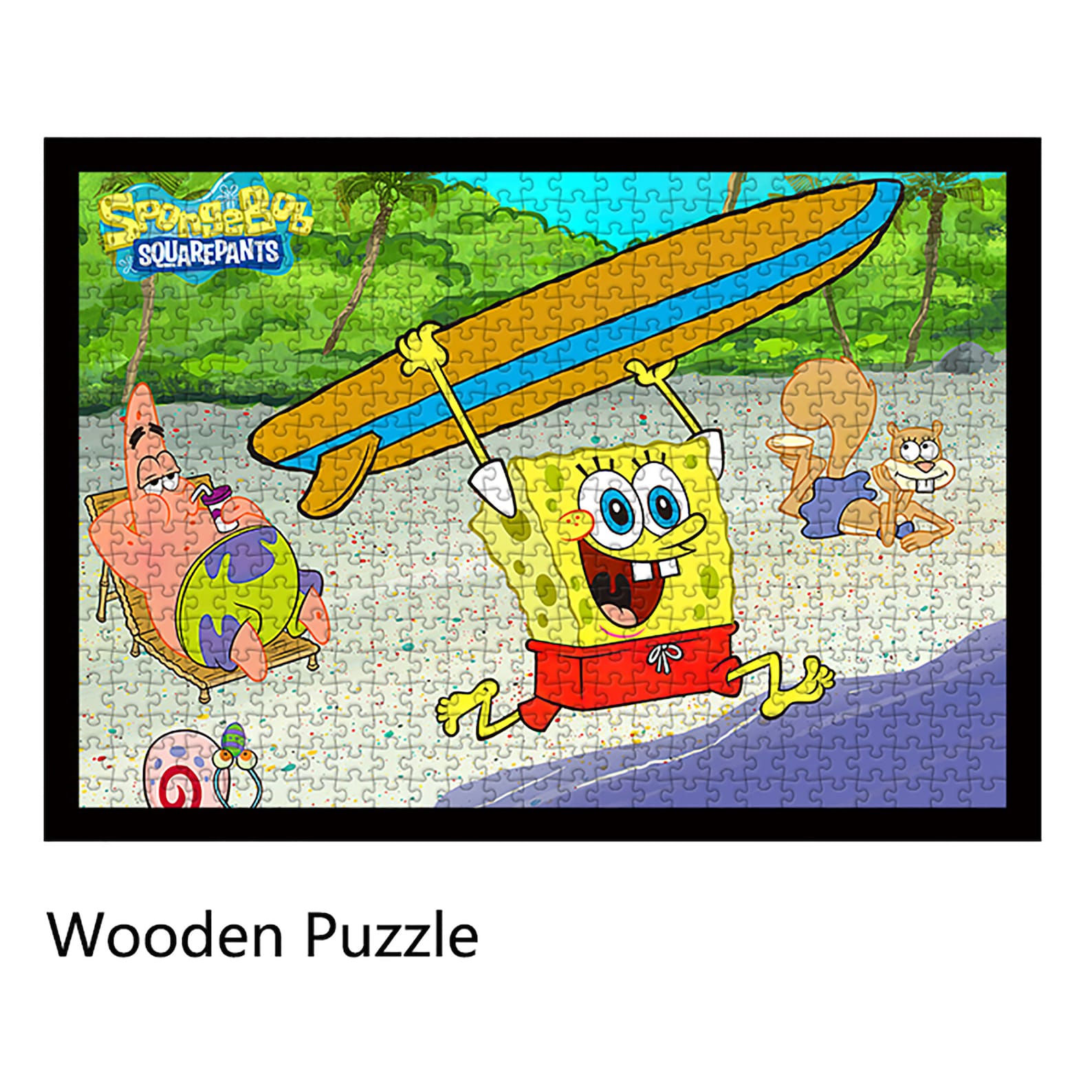 300/500/1000 Pcs Spongebob Puzzles Adult Puzzle Jigsaw Etsy