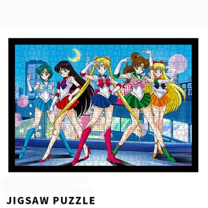 300 500 1000 Pcs Sailor Moon Puzzles Adult Puzzle Jigsaw Etsy