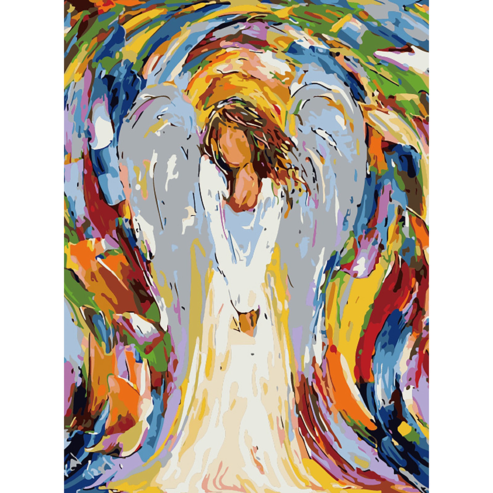 Angel Paint by Number Kit Angel Paint by Number Without Etsy