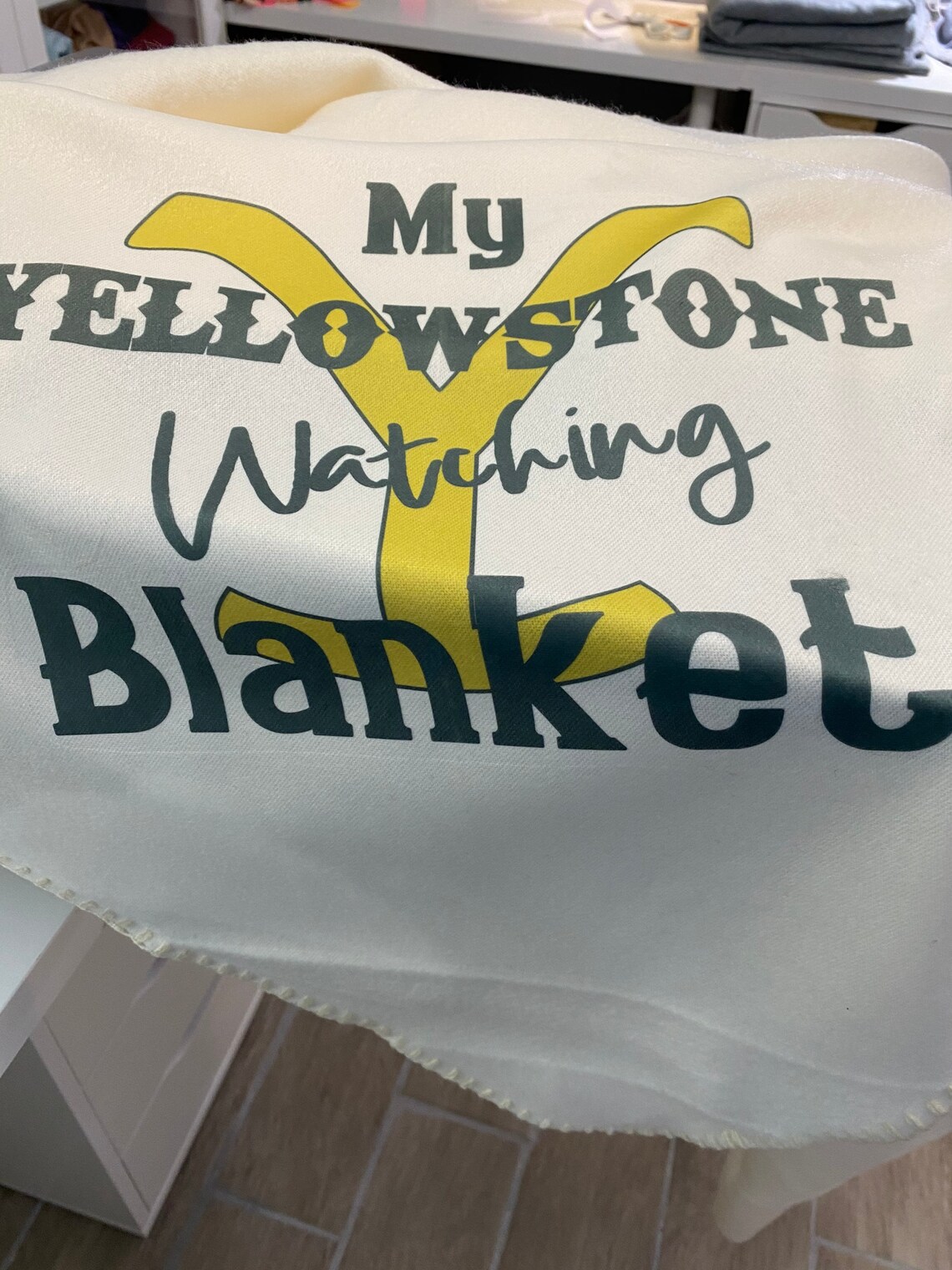 My yellowstone watching blanket Yellowstonecowboy Etsy