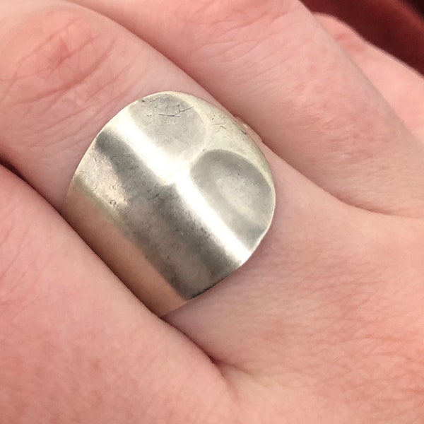 Handmade Silver Plated Spoon Ring, Plain Spoon Ring