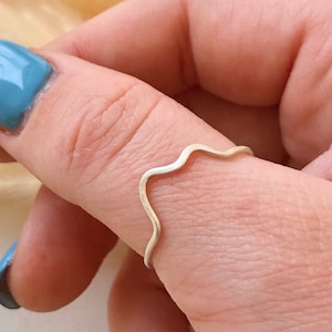 Sterling Silver Mountain Ring, Gold Filled Mountain Ring, Squiggle Ring, Handmade Minimalist Ring