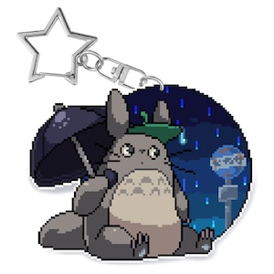 Totoro acrylic charm | 3 inch artwork on Keychain | 7cm