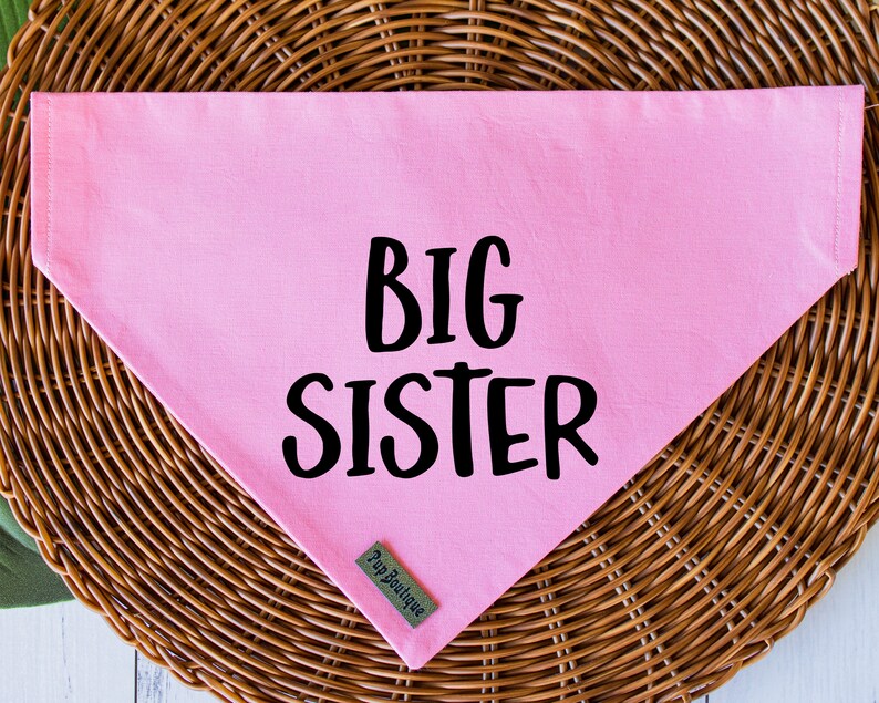 Pregnancy Announcement Dog Bandana Big Sister Dog Bandana Etsy Australia