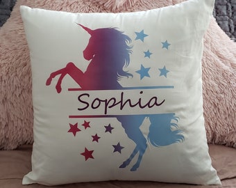 unicorn name pillow