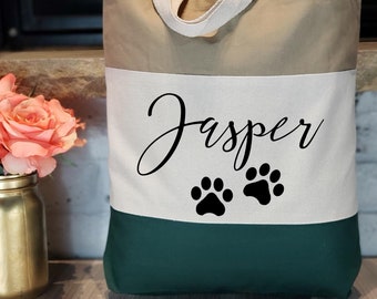 Personalized Dog Tote Bags, Custom Tote Bag For Pets, Custom Dog Tote Bag, Dog Tote Bag, Dog Name Tote, Dog Bone Tote, Custom Bag For Pet