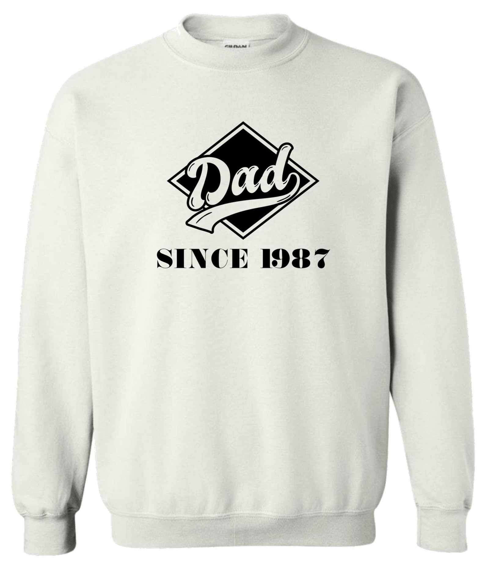 Dad Since Custom Date Sweater Father's Day Sweater Dad | Etsy