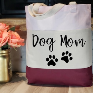 Personalized Dog Tote Bags, Custom Tote Bag For Pets, Custom Dog Tote Bag, Dog Tote Bag, Dog Name Tote, Dog Bone Tote, Custom Bag For Pet image 2