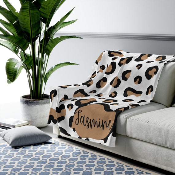 Personalized Plush Leopard Cheetah Blanket Custom Blanket Christmas Gift for Her Gift for Kids Etsy UK