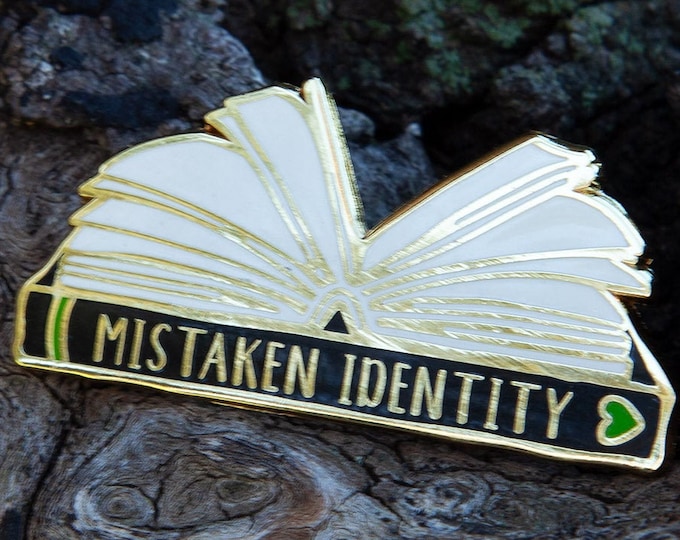 Mistaken Identity Book Trope Hard Enamel Pin For Book Lovers