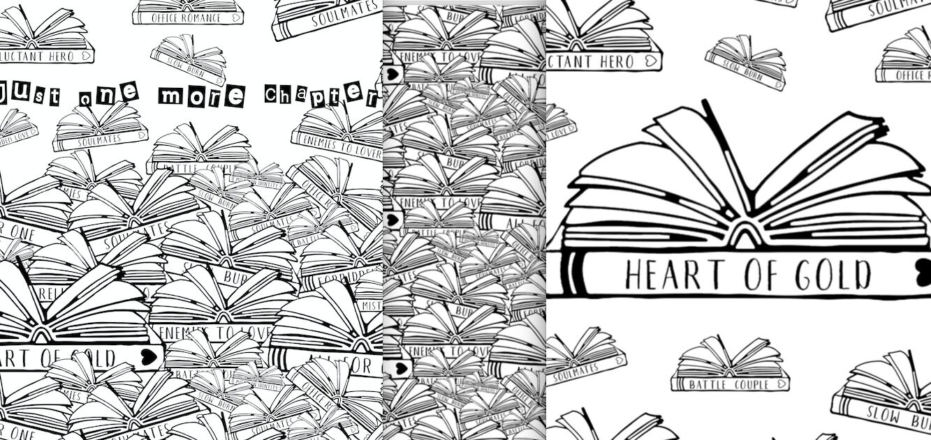 Printable A4 Book Themed Colouring/coloring Pages for Adults Printable