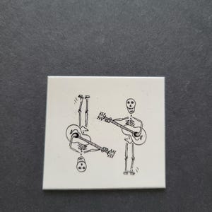 Temporary Tattoo | Skeleton Playing Guitar