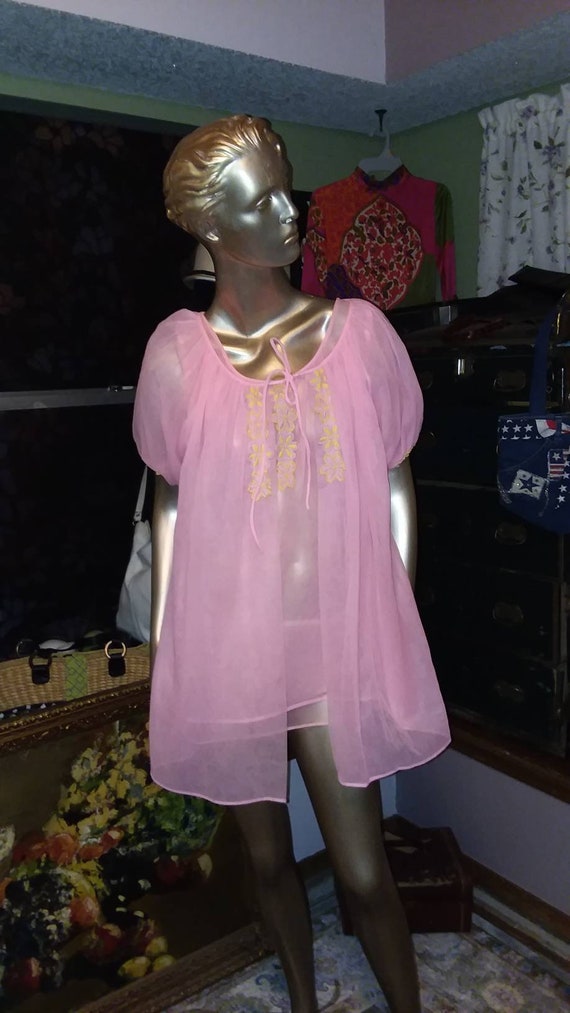 Vintage Fredericks of Hollywood 1960s Baby Doll,