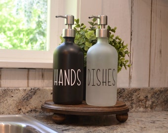 Mixed Glass Soap Dispenser Kitchen Soap Farmhouse Decor Hand soap Dish Soap Bathroom Soap