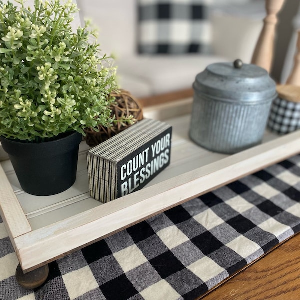 Long Rustic Table Tray Etsy