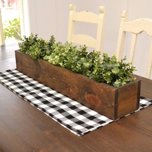 Farmhouse Table Box Centerpiece ~ Handmade Rustic Decor ~ Extra Large Table Trough ~ Wooden Farmhouse Table Decor