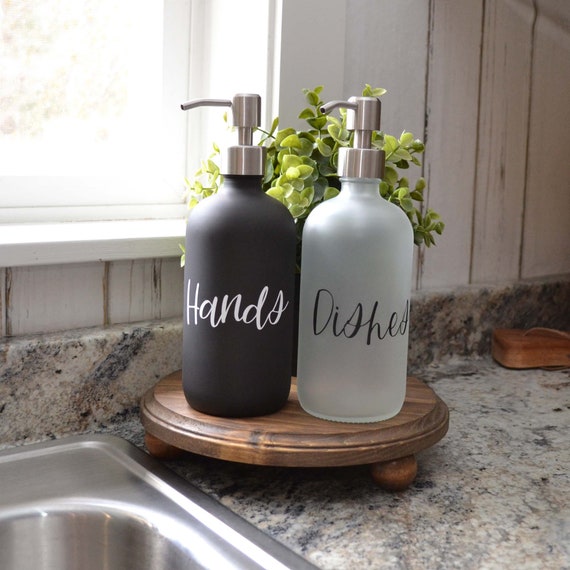Mixed Glass Soap Dispenser Kitchen Soap Farmhouse Decor Hand Soap Dish Soap  Bathroom Soap 