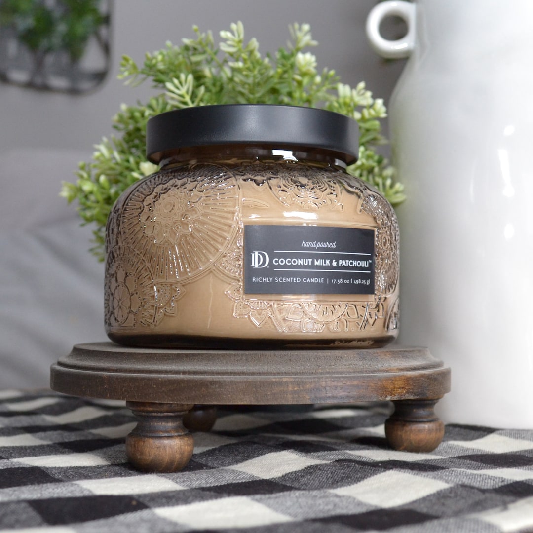 Candle Holder Farmhouse Riser Wooden Candle Stand Pedestal Kitchen ...