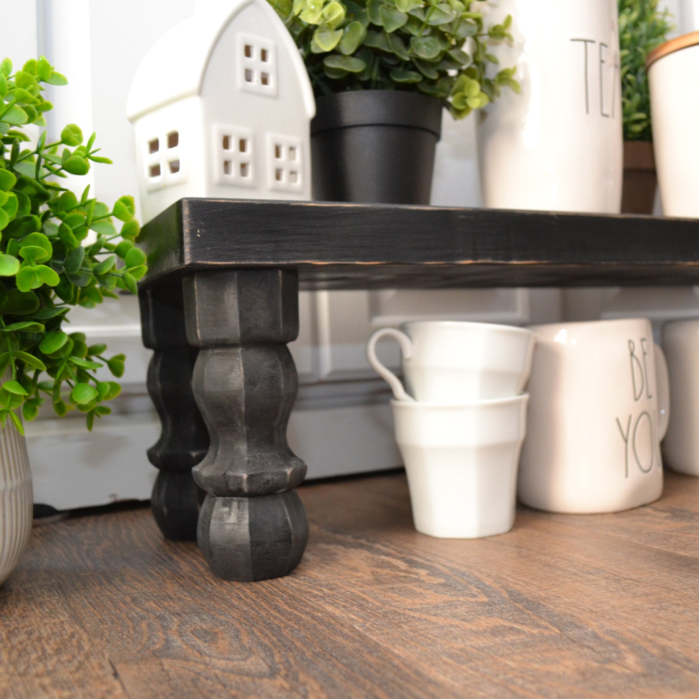 Large Farmhouse Riser Black Farmhouse Pedestal Rae Dunn | Etsy