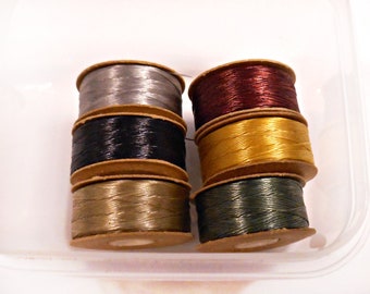 Q108//2 Toho One-G 0.2mm Nylon Beading Thread Cream 50yd Spool