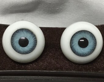 doll repair Vintage lens shape 23 x 15 mm replacement doll eyes acrylic doll eyes brown Vintage Doll eyes