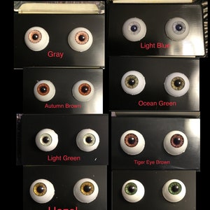 Vintage 14mm doll eyes by Pat Secrist Real Eyes-doll eyes-Acrylic doll making eyes-Realistic Human look eye-optical grade acrylic full round