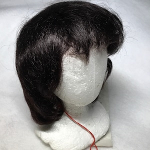 Vintage Doll wig 10”-Artist Collection “Marissa” dark brown color-100% real mohair imported from U.K.