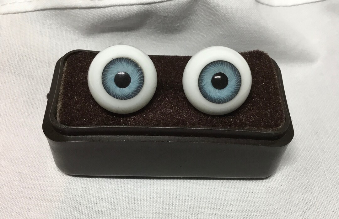 Yeux sur tige fer poupée ancienne Marron clair 4 mmLight Brown eyes
