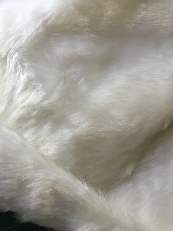 Vintage faux white fur fabric high quality long fur-white shaggy fake fur  pillows-Photo prop fur-costume fabric craft project fur-Animal