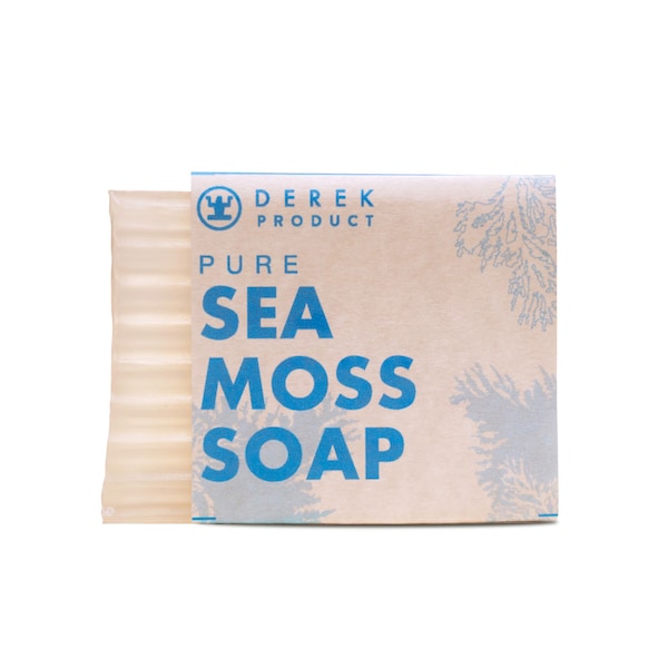 Derek Product - Pure Sea Moss Soap Bar All Natural  infused with Grade A Sea Moss