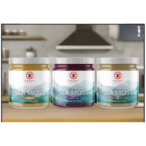 Derek Product - Triple Sea Moss Gel Bundle - 12oz - Ginger- Purple- Gold