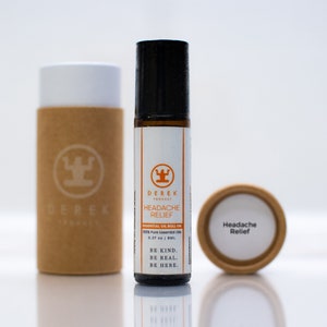 Derek Product - Headache Relief - Roll On -w/ Lavender -Travel Size | Soothing Blend | 8ML