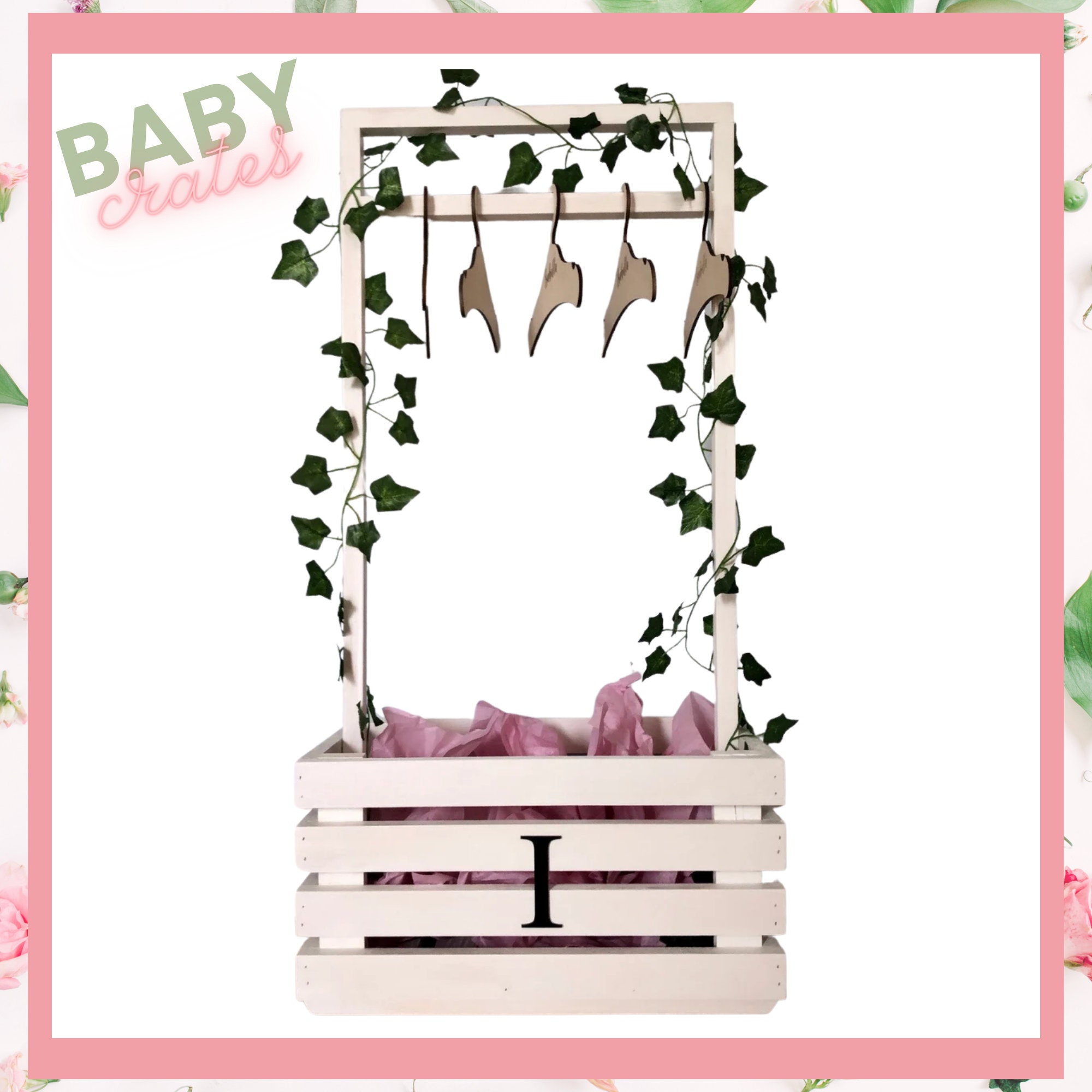 Baby shower gift: decorated a large box with outfits hanging on a  clothesline. Easy and fun pr…