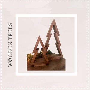 Wooden Christmas Decor - Wooden Christmas Trees - Wooden Trees - Rustic Christmas Decor