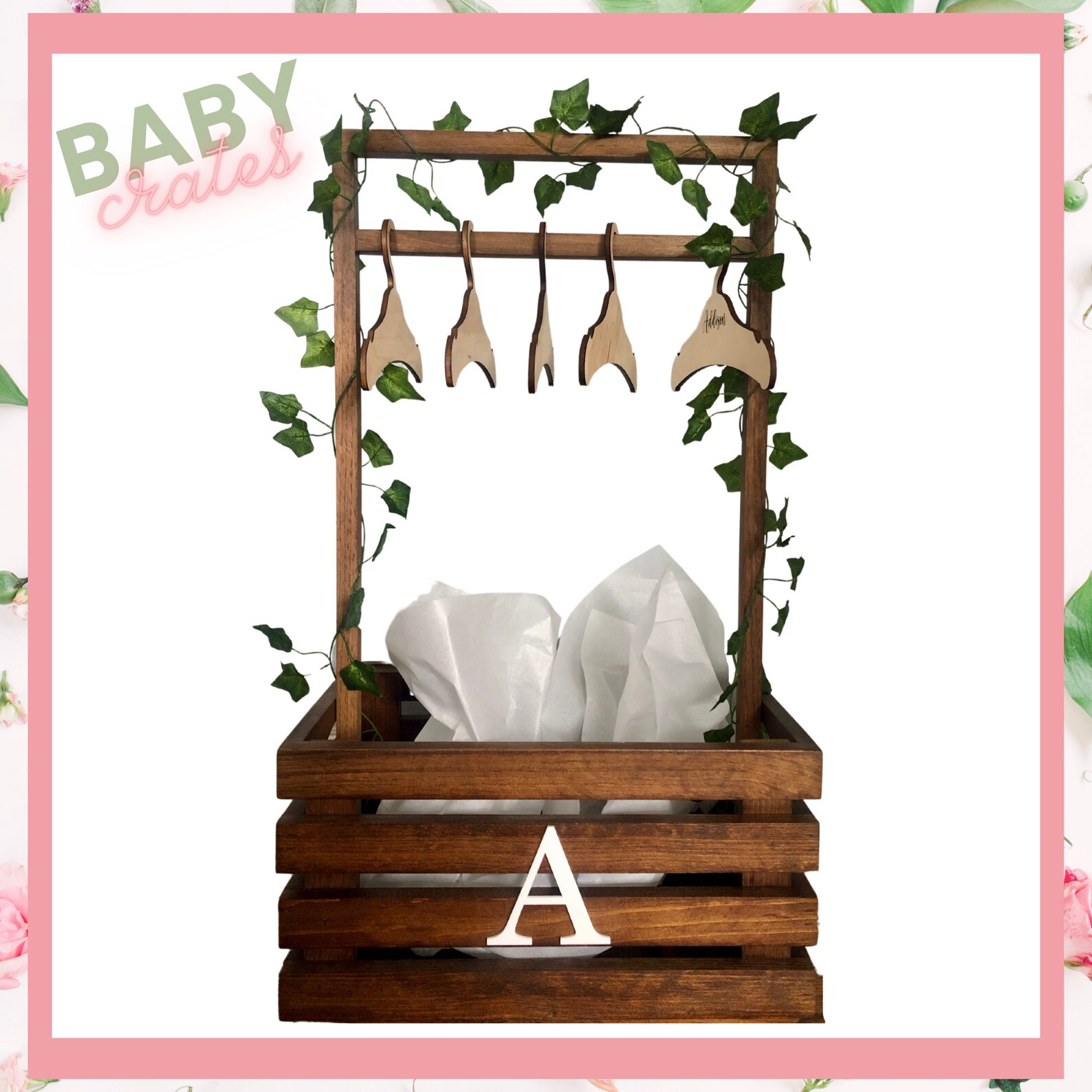 Baby Shower Gift Rustic Baby Shower Crate Baby Closet Etsy