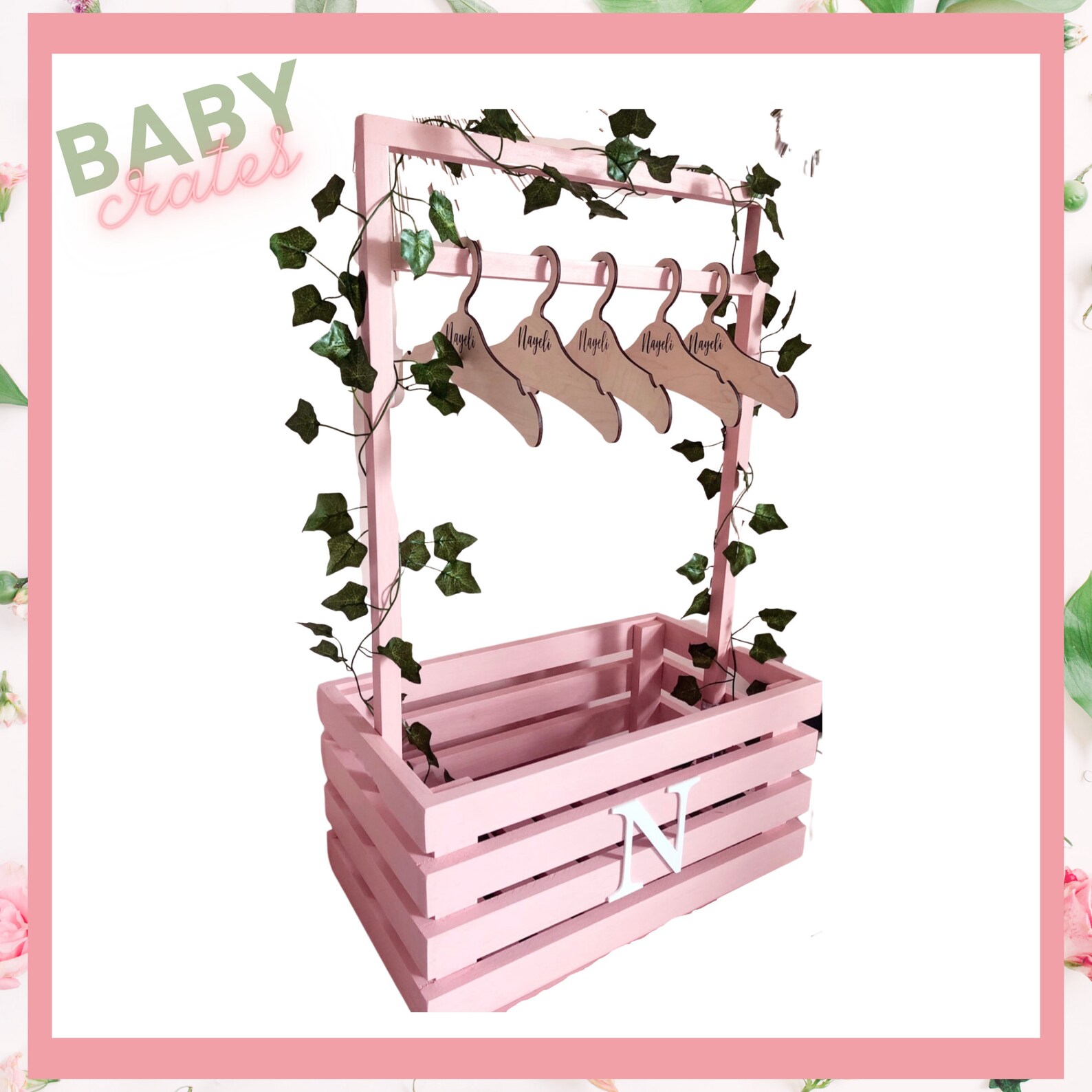 Baby Shower Gift Rustic Baby Shower Crate Baby Closet Etsy