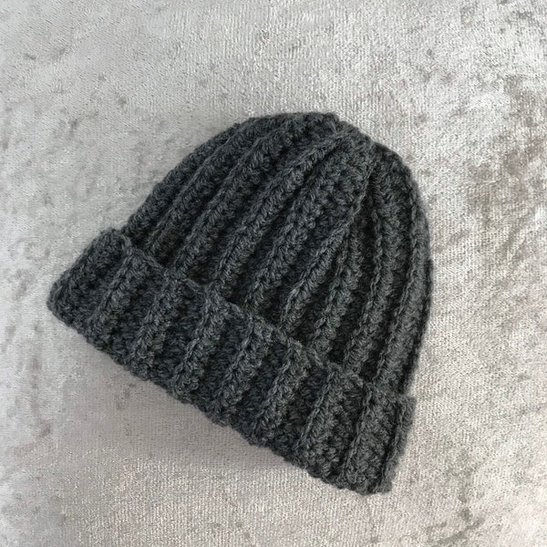 Neugeborenen gerippte Beanie Mütze Baby Mütze Handmade Dicke weiche Wintermütze, Neugeborene/0-3 Monate