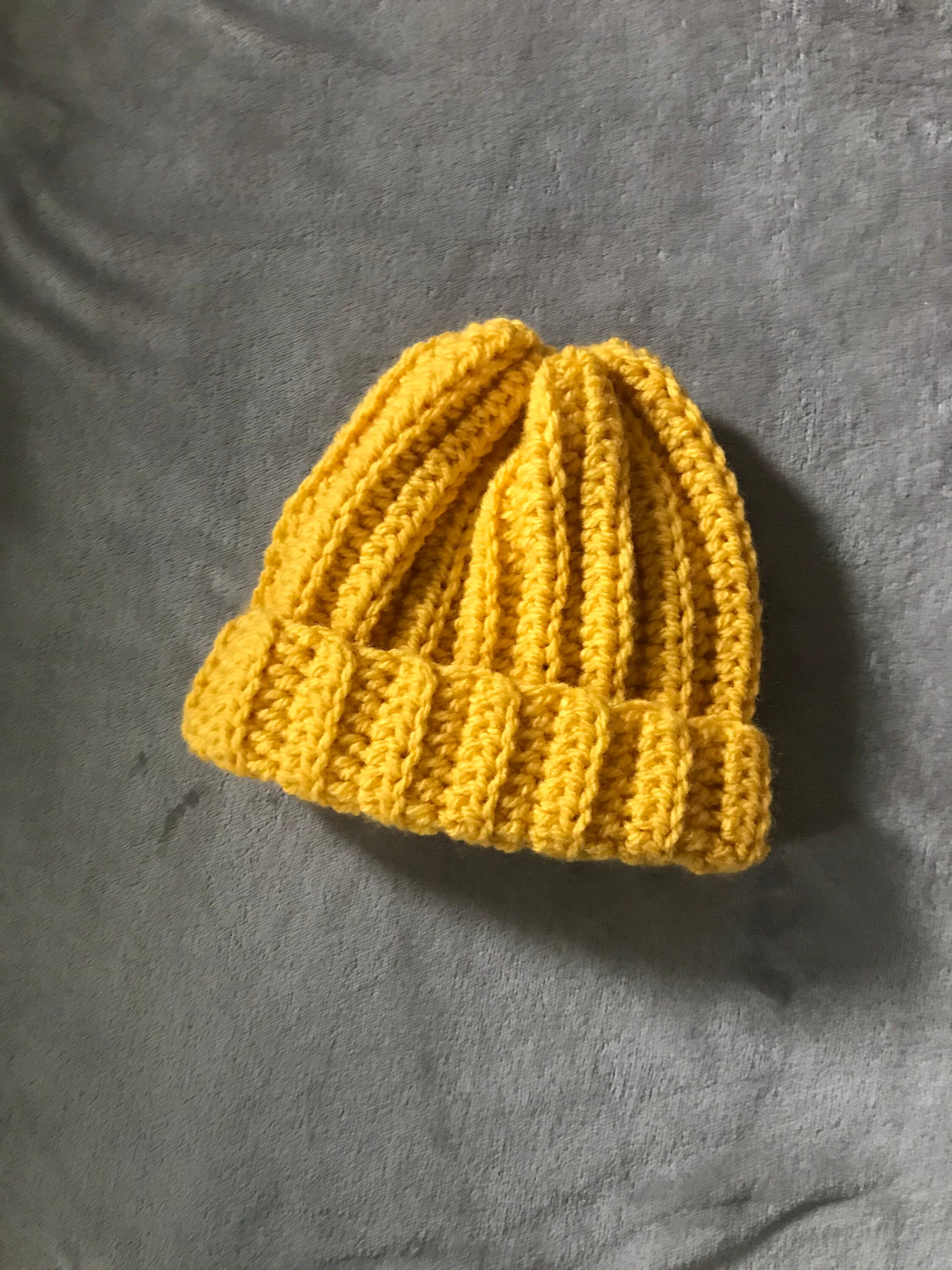 Chunky Knit Mustard Baby Hat Warm Soft Newborn Beanie Hat Etsy