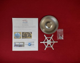Cigar Box Guitar Resonator Spider Bridge Kit with Hand Spun Paint Can Lid