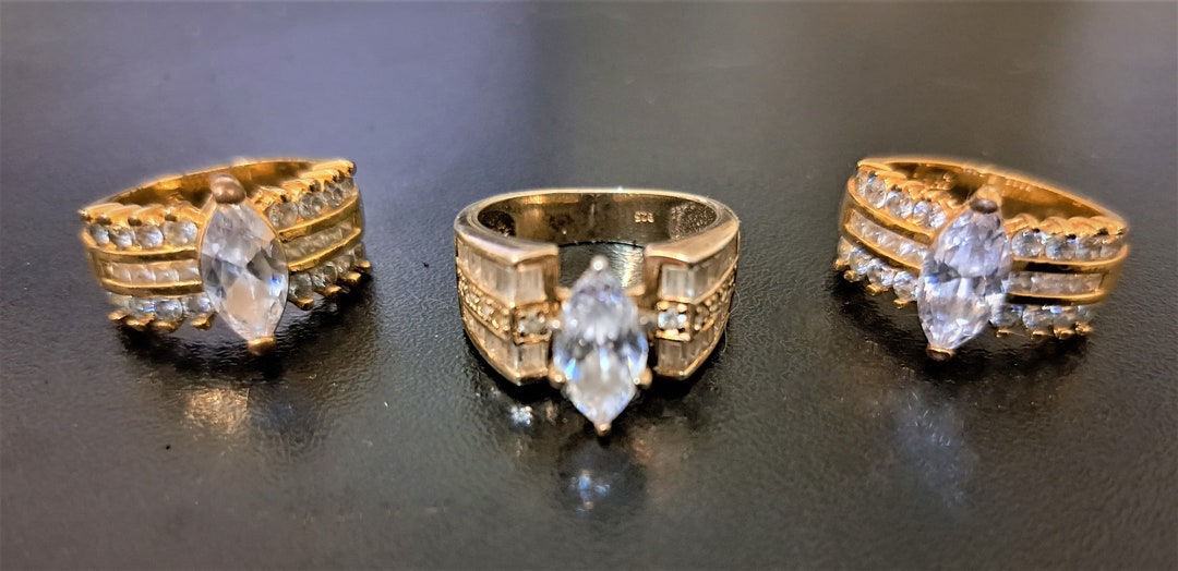 Unique Vintage SETA Ring Set 3 Companion Rings Estate Jewelry Etsy